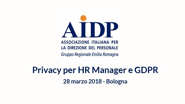 Privacy per HR Manager e GDPR