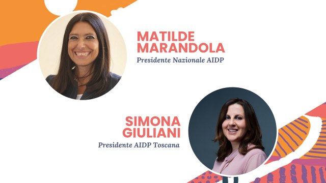 Matilde Marandola Presidente Nazionale AIDP e Simona Giuliani Presidente AIDP Toscana