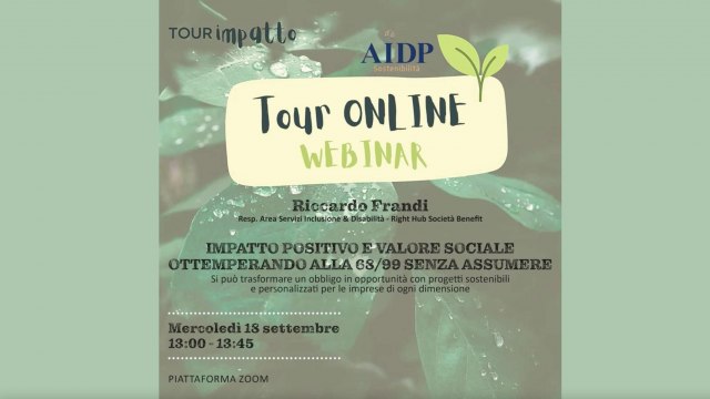 4ª tappa webinar Tour impatto 